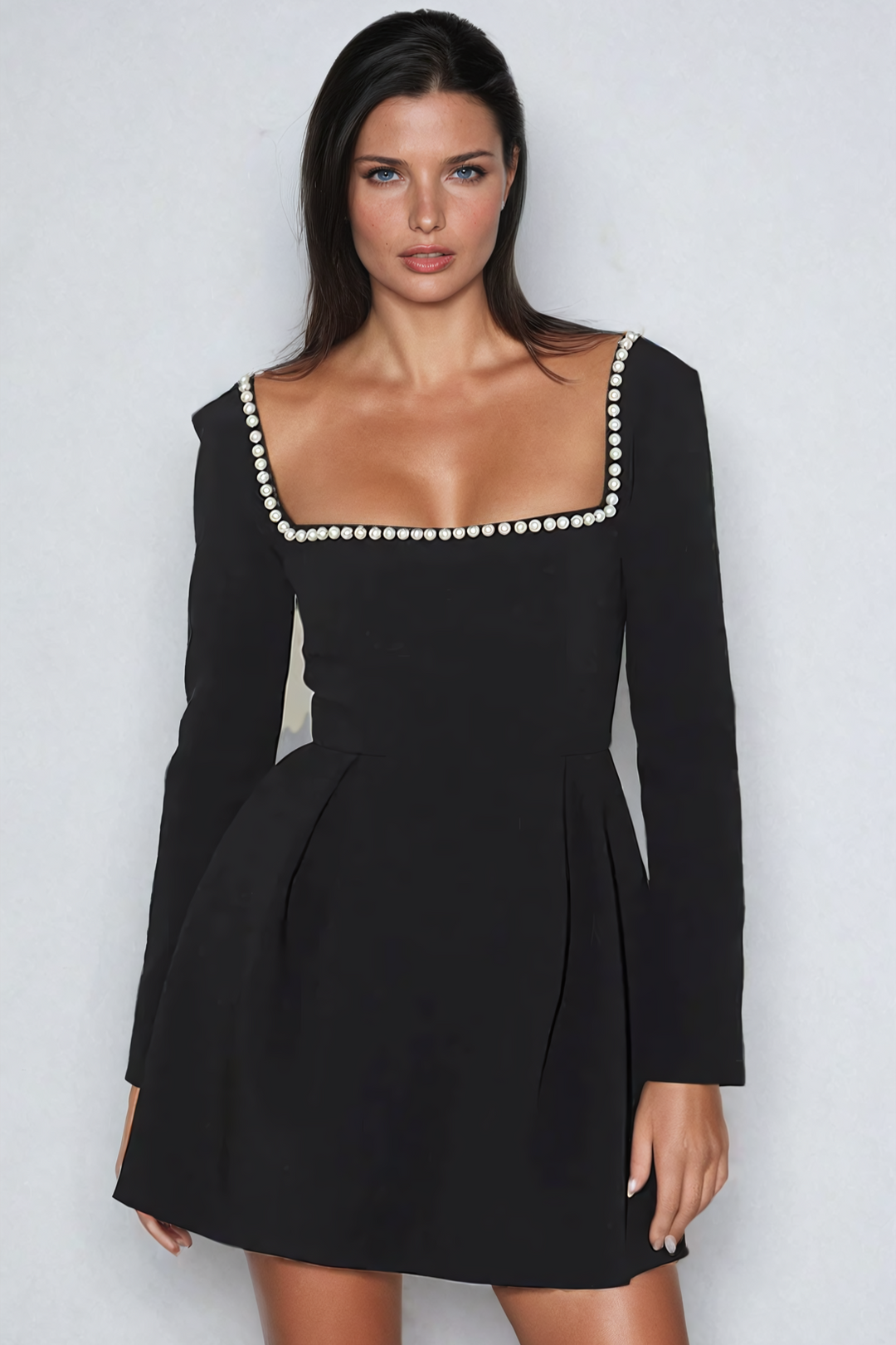 Metallic Tweed V-neck Shift Mini Dress | Love, Bonito ID