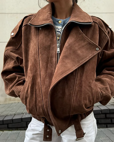 Myla - Suede Biker Jacket