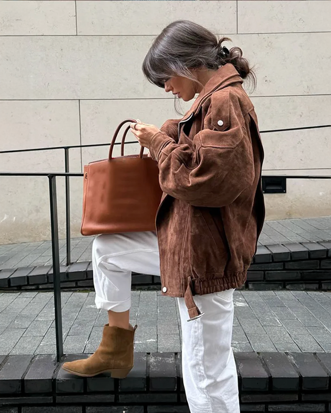 Myla - Suede Biker Jacket