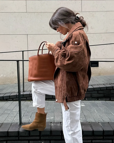 Myla - Suede Biker Jacket
