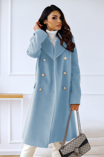 Josie - Tailored Luxury Fabric Long Coat