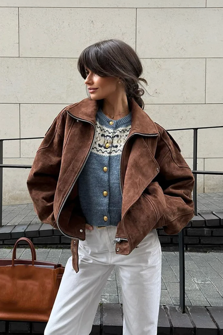 Myla - Suede Biker Jacket