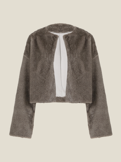 Sariah - Faux Fur Cropped Jacket