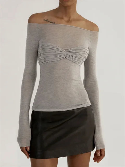 Sarah - Long Sleeve Mesh Top