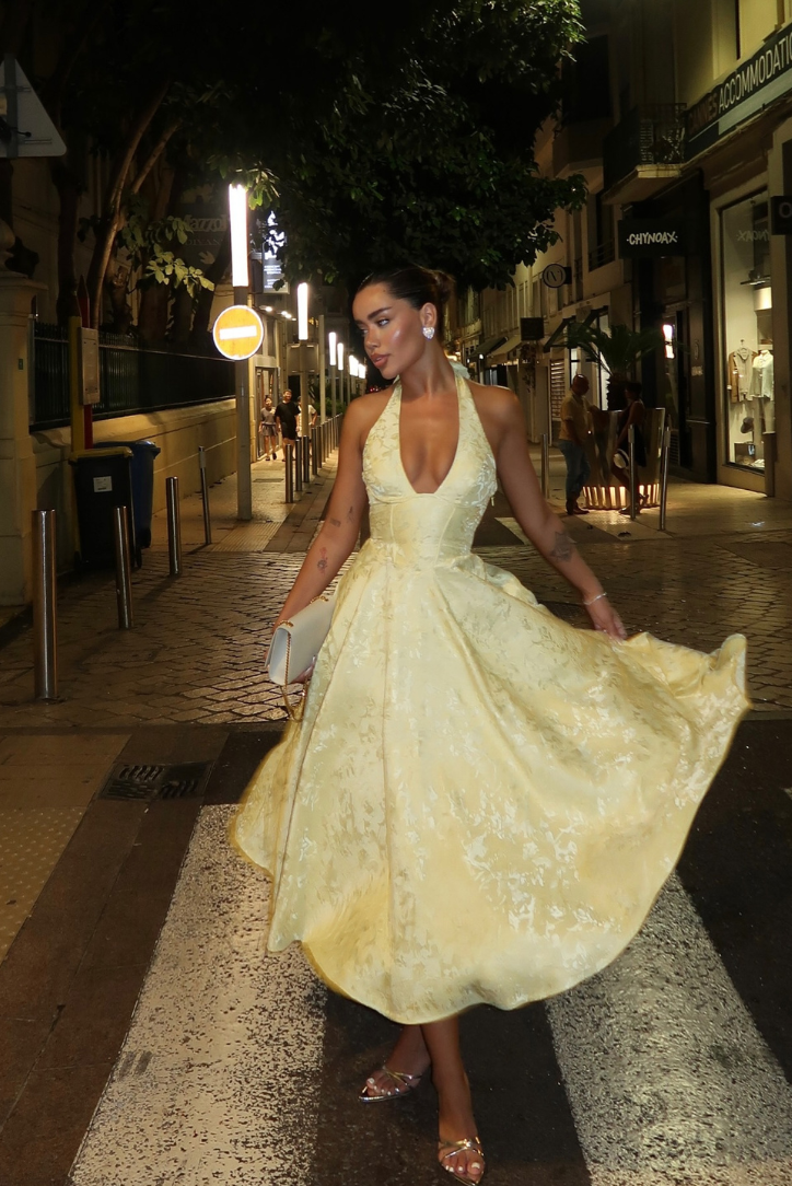 Chelsey - Yellow Midi Dress