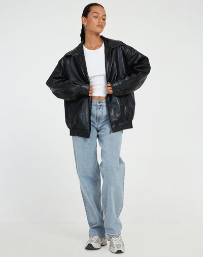 Cleo - Oversized Leather Jacket