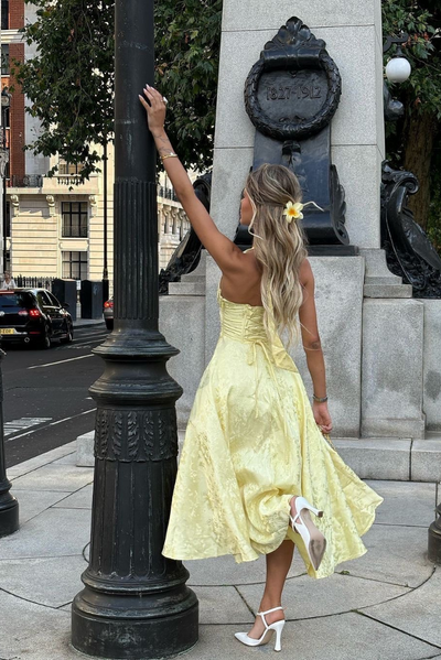 Chelsey - Yellow Midi Dress
