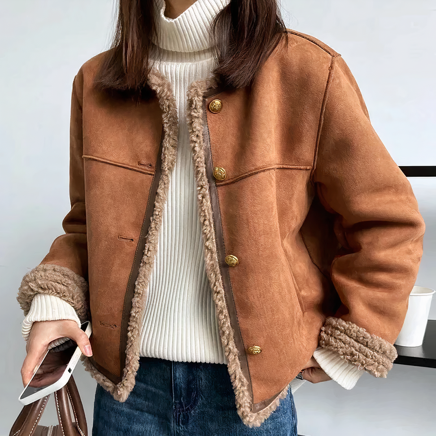 Holly - Sherpa Jacket For Women