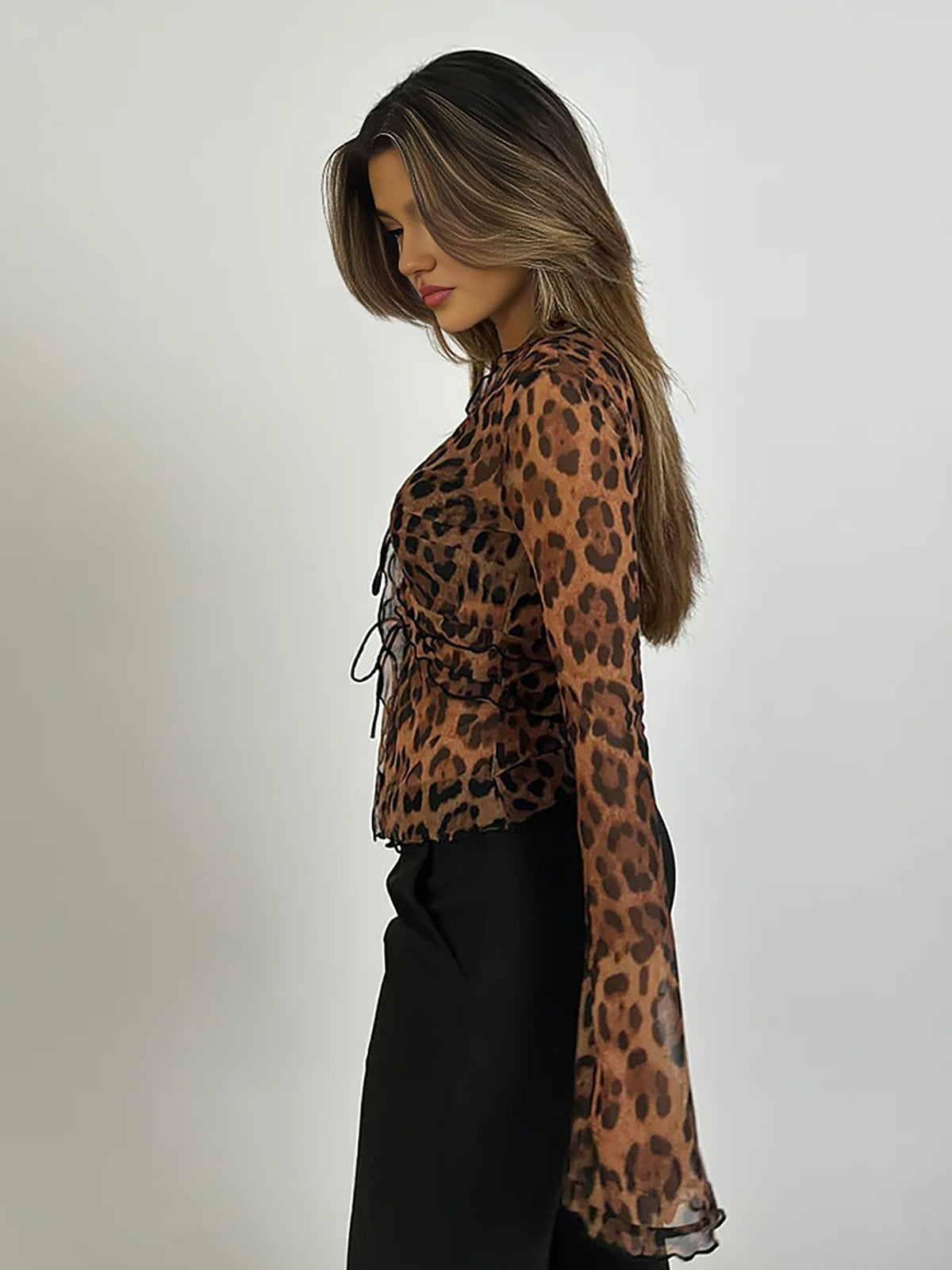 Bella - Long Sleeve Mesh Top