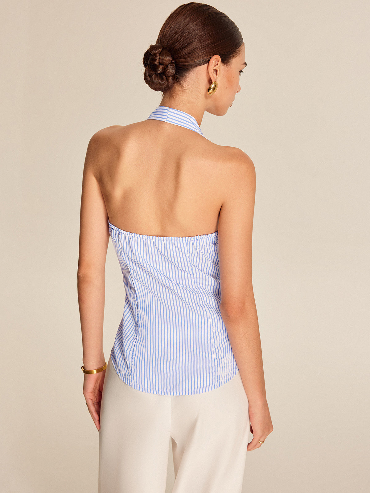 Ava - Striped Halter Top