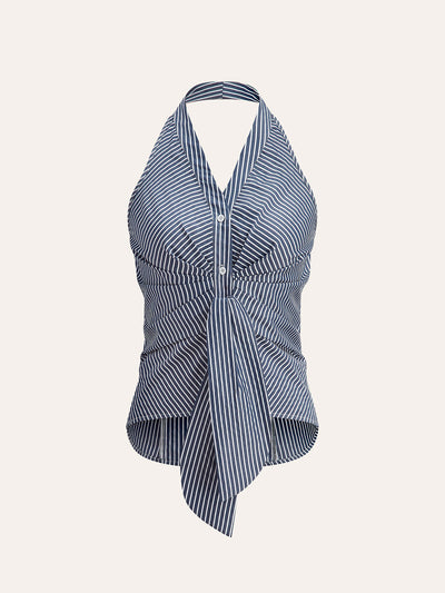 Ava - Striped Halter Top