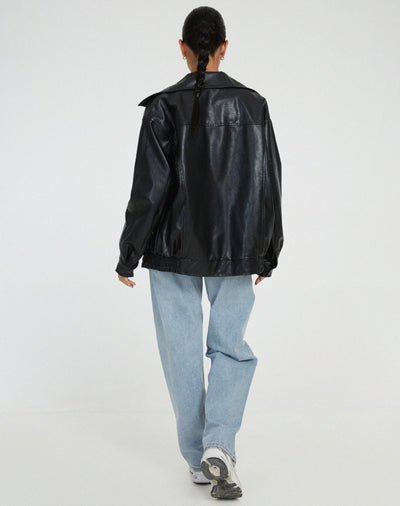 Cleo - Oversized Leather Jacket