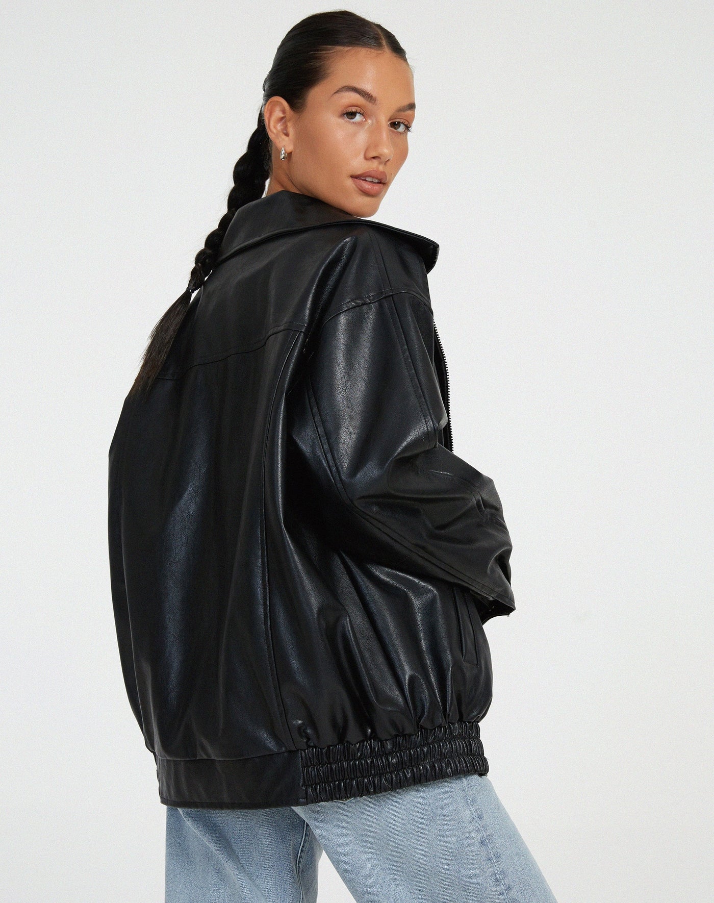 Cleo - Oversized Leather Jacket