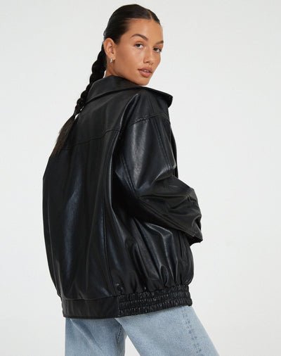 Cleo - Oversized Leather Jacket