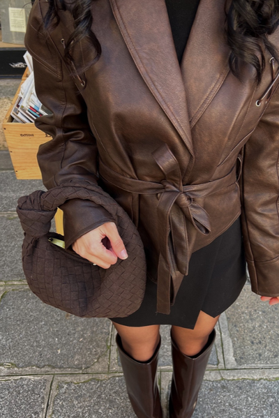 Mila - Woven Bag Mini Suede