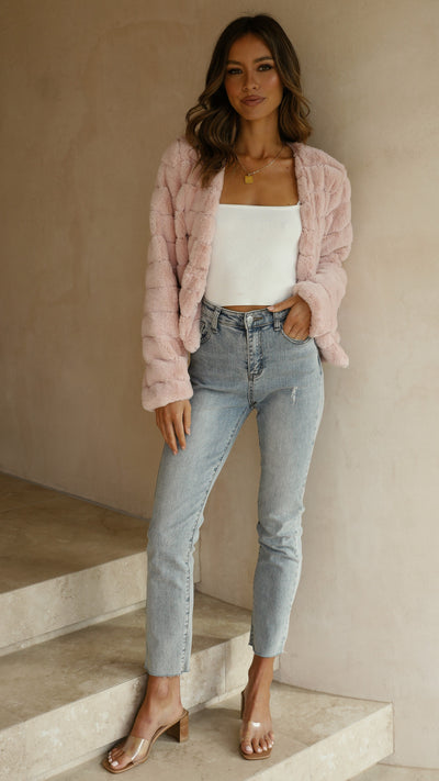 Annie - Faux Fur Crop Jacket