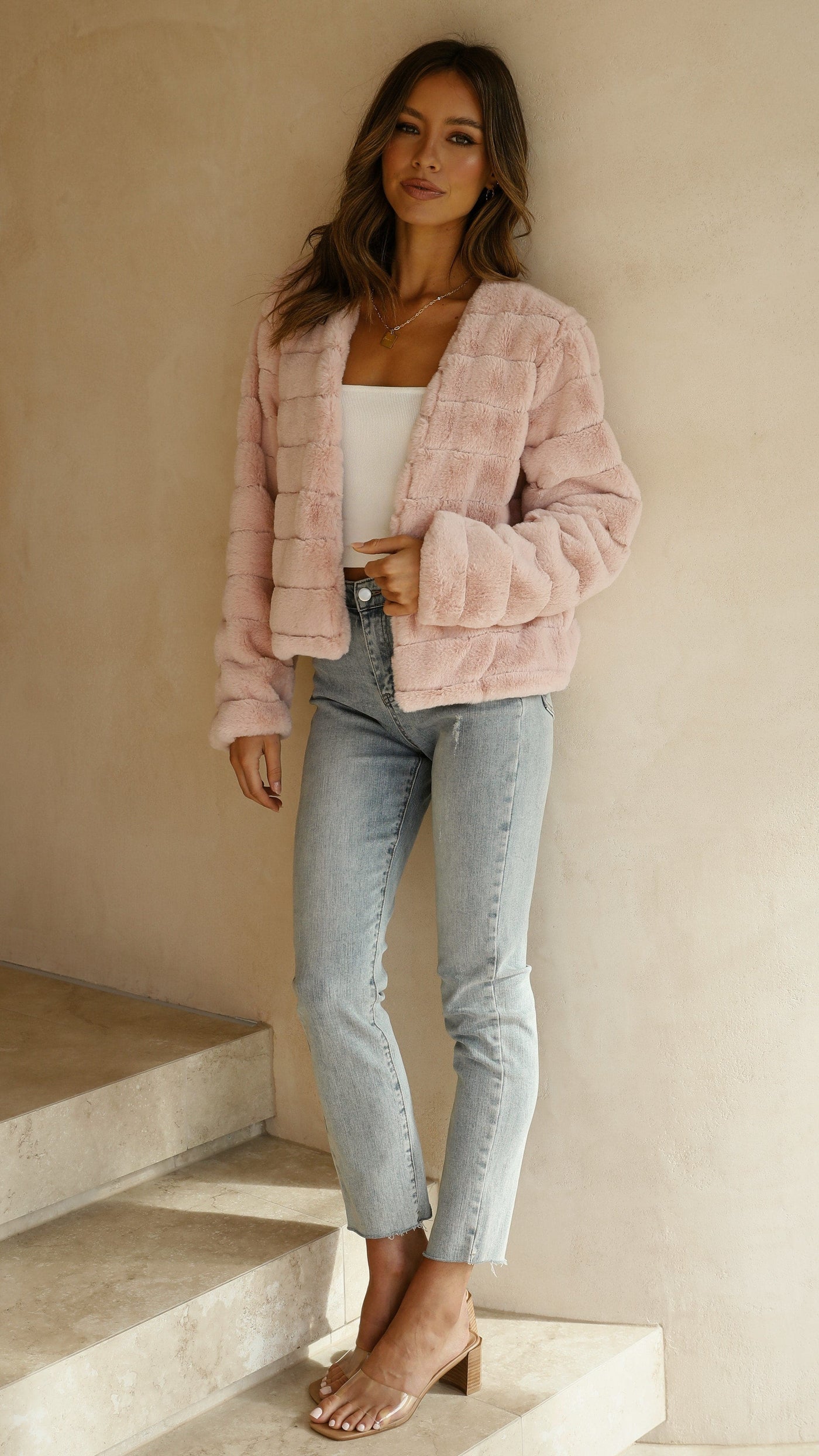 Annie - Faux Fur Crop Jacket