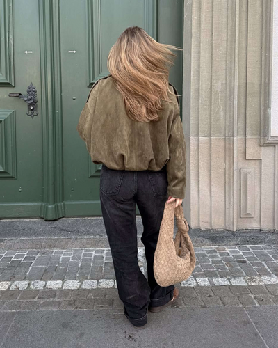 Joyce - Suede Bomber Jacket