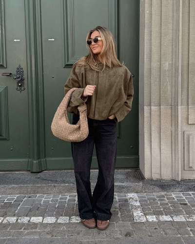 Joyce - Suede Bomber Jacket