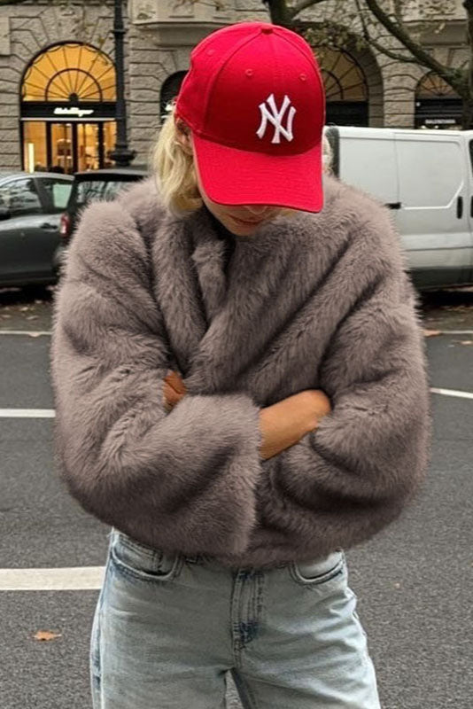 Sariah - Faux Fur Cropped Jacket