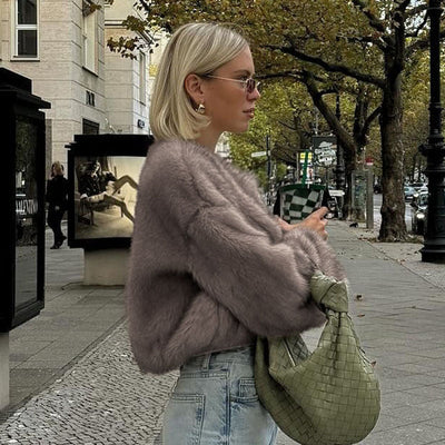 Sariah - Faux Fur Cropped Jacket