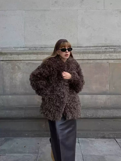 Alysha - Oversized Faux Fur Coat