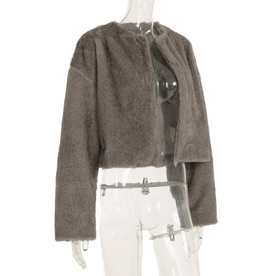 Sariah - Faux Fur Cropped Jacket