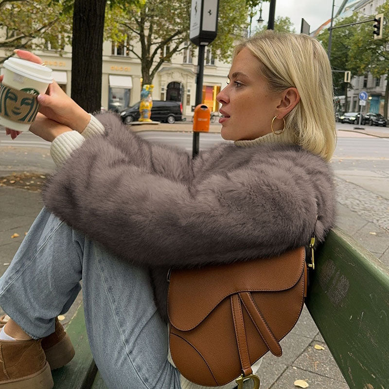 Sariah - Faux Fur Cropped Jacket