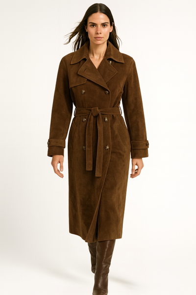 The Femave | Suede Trench Coat Women