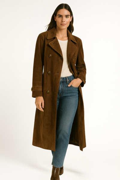 The Femave | Suede Trench Coat Women