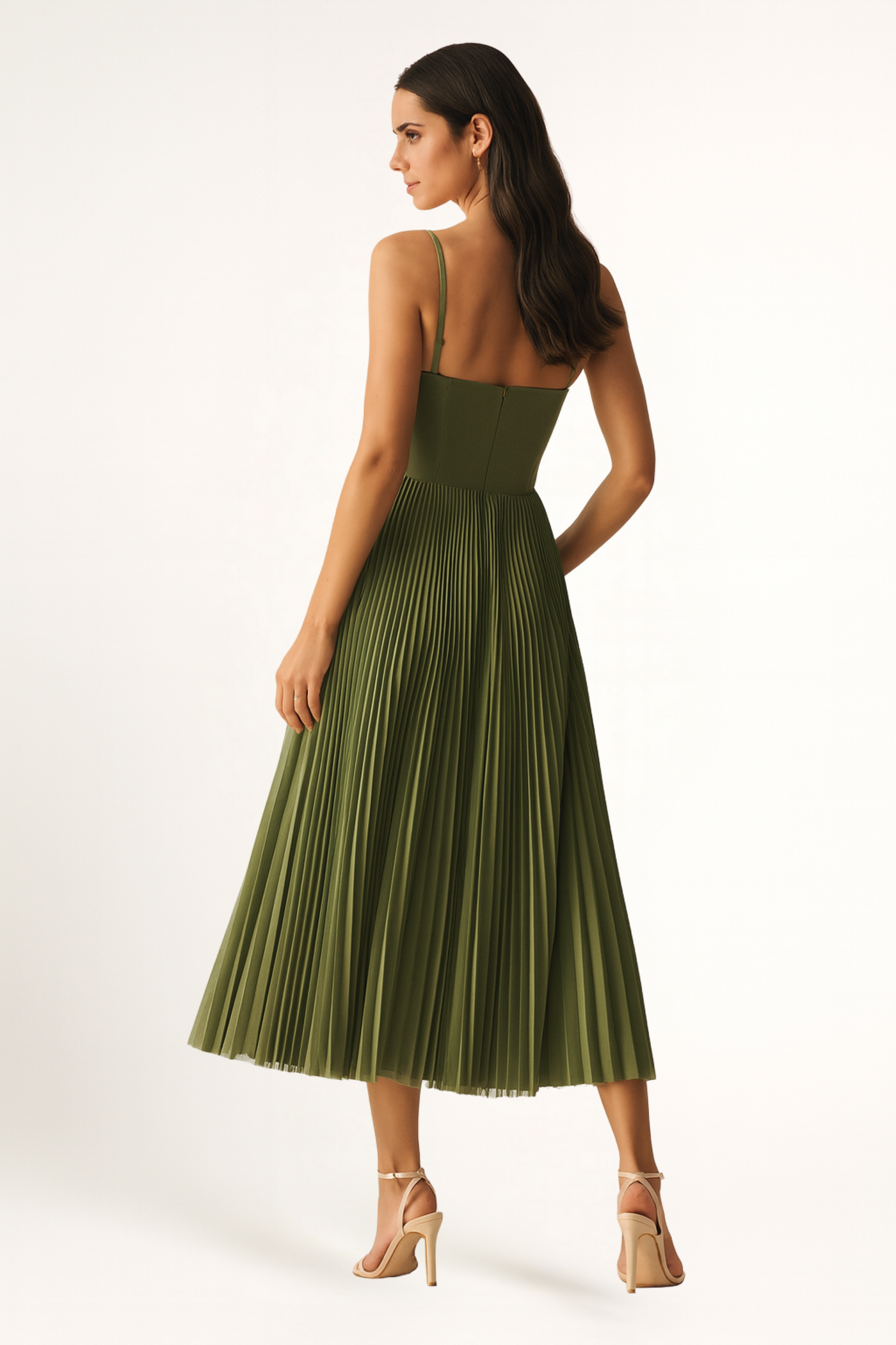 The Femave | Green Midi Dress