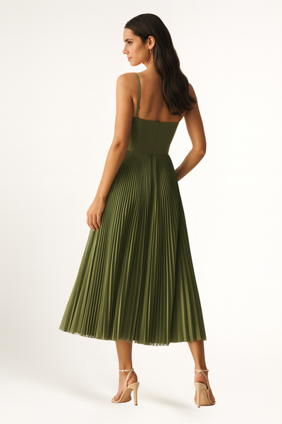 The Femave | Green Midi Dress