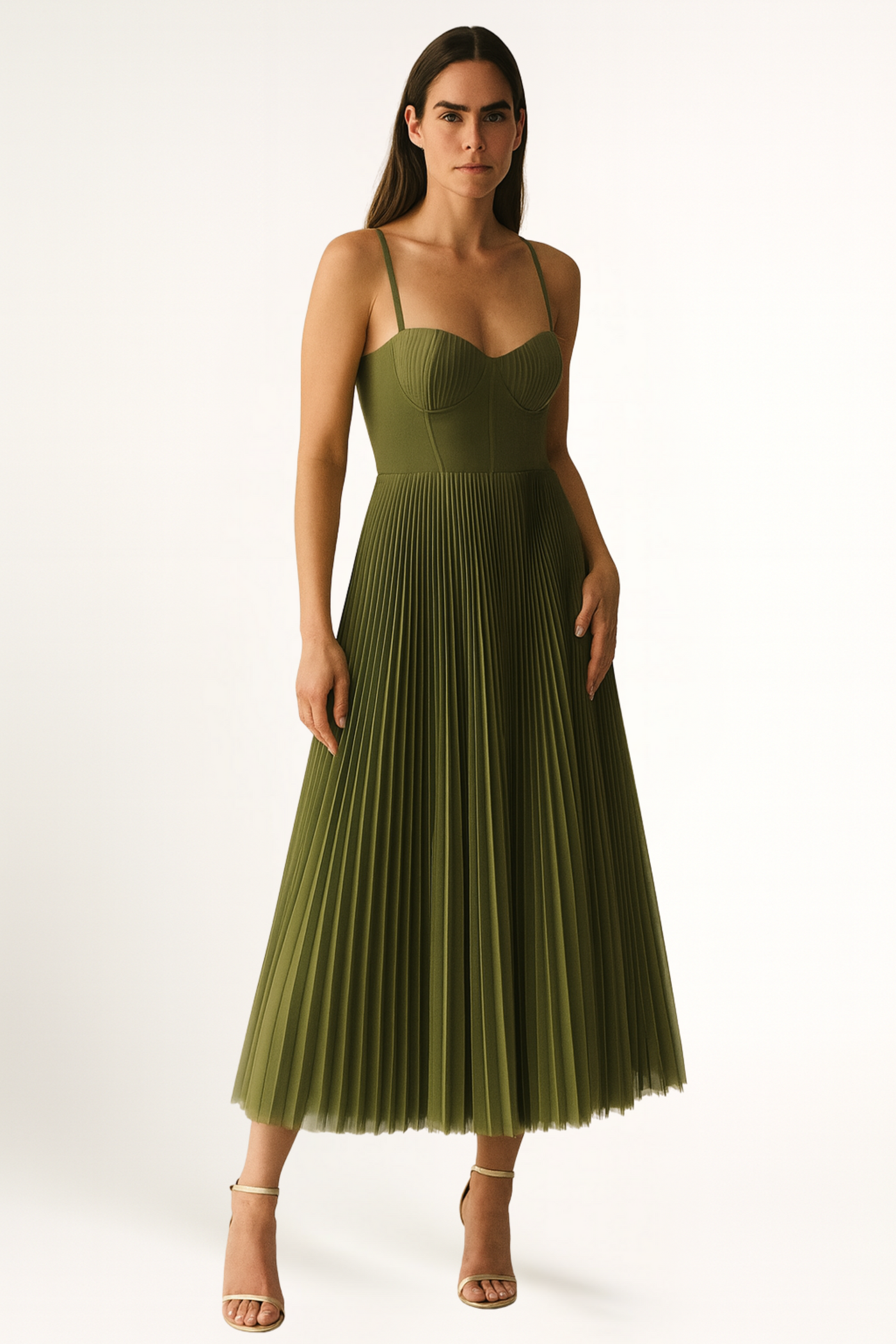 The Femave | Green Midi Dress