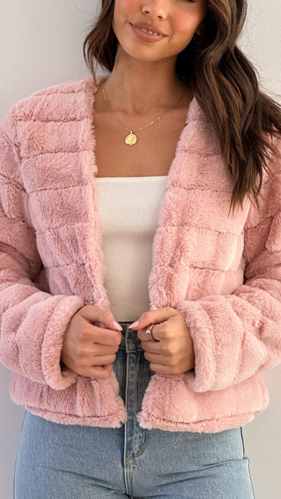 Annie - Faux Fur Crop Jacket