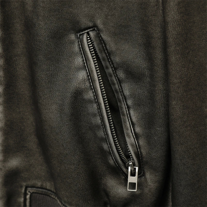 Amira - Leather Bomber Jacket
