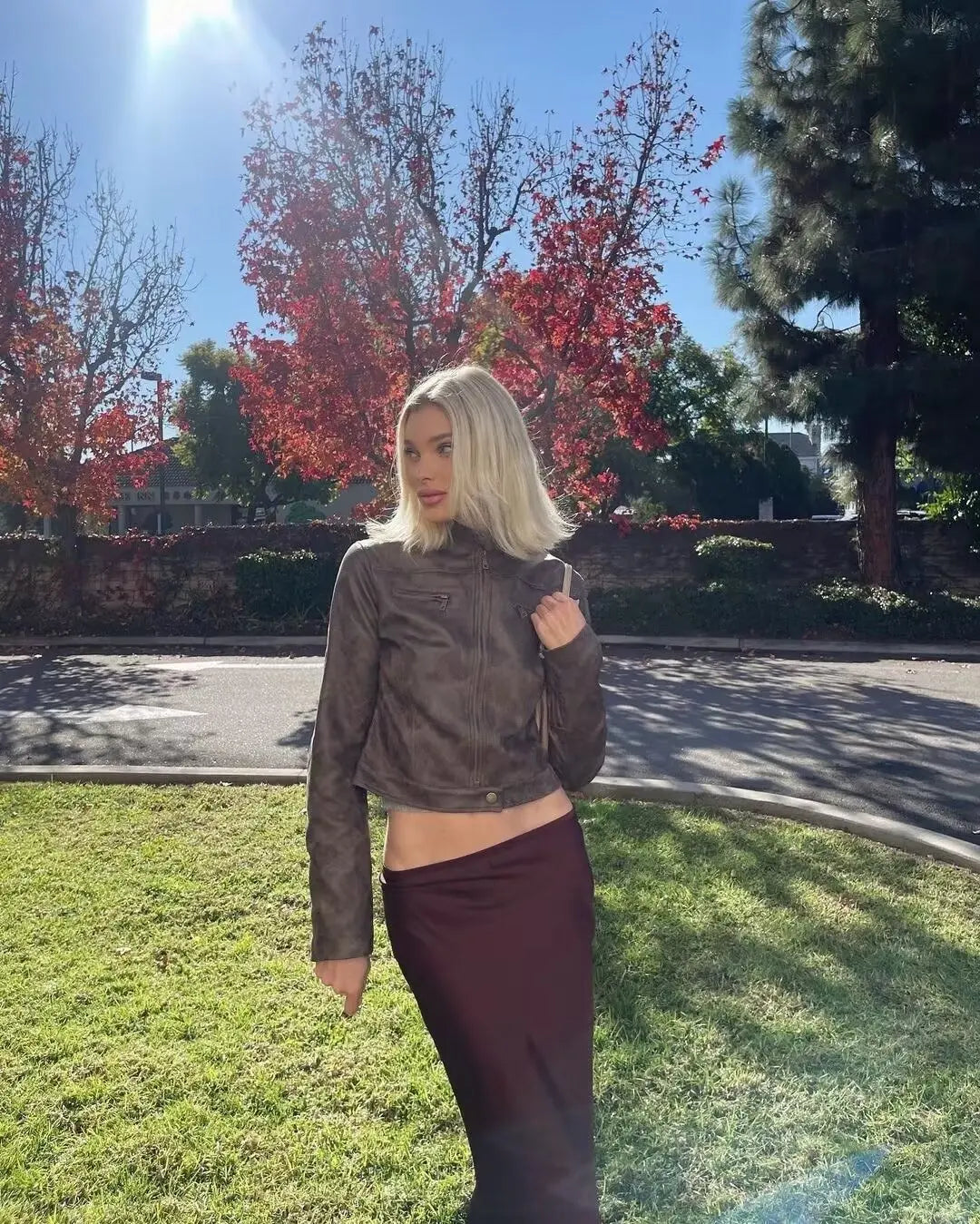 Lilian - Cropped Leather Jacket