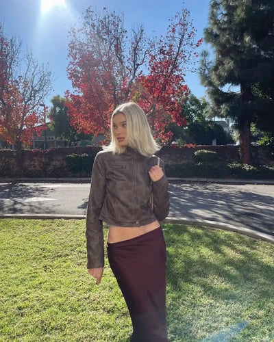Lilian - Cropped Leather Jacket