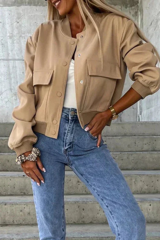 Lizzie - Cropped Bomber Jacket