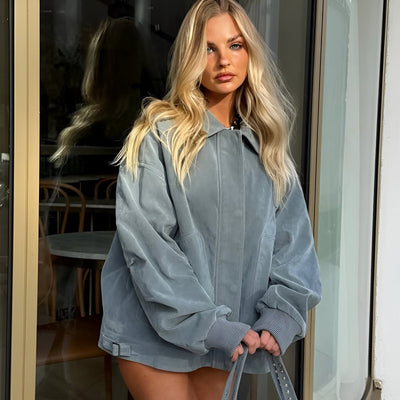 Suzie - Oversized Suede Jacket