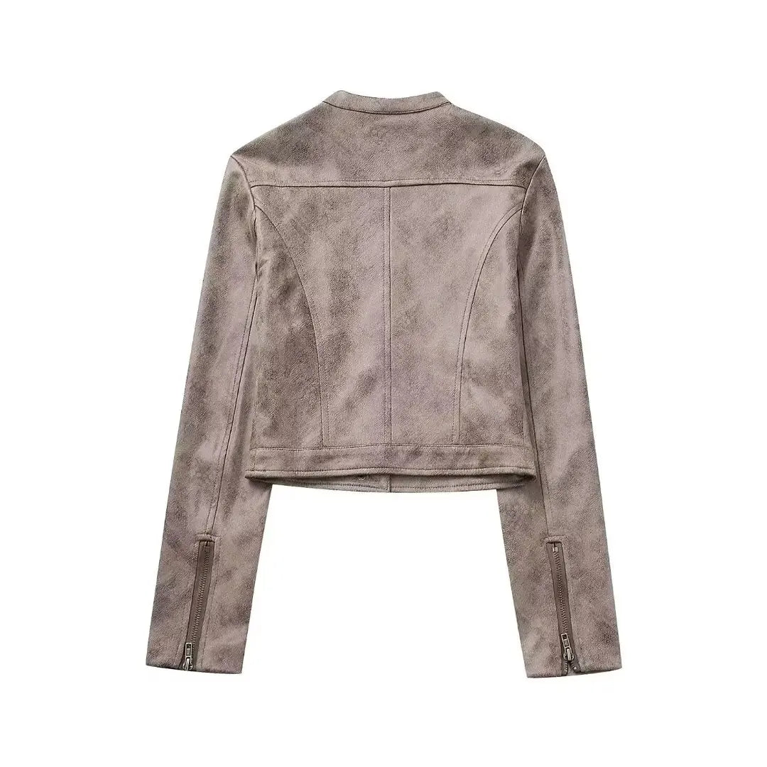 Lilian - Cropped Leather Jacket