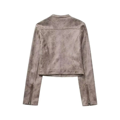 Lilian - Cropped Leather Jacket