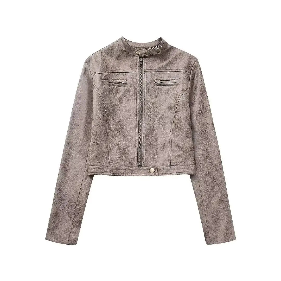 Lilian - Cropped Leather Jacket