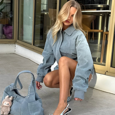 Suzie - Oversized Suede Jacket