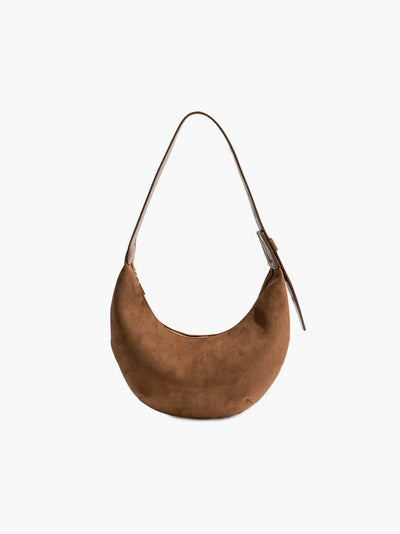 Lydia - Suede Bag Halfmoon Faux