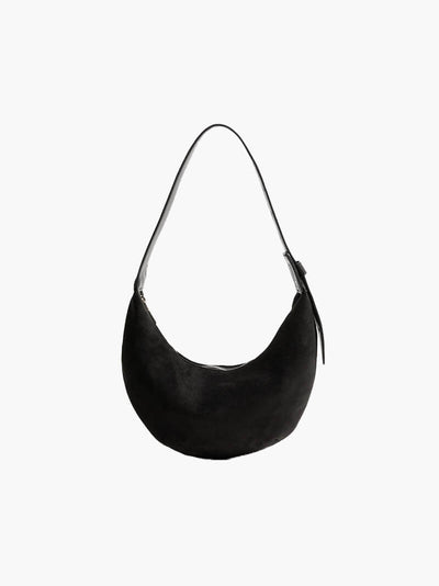 Lydia - Suede Bag Halfmoon Faux