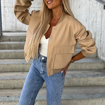Lizzie - Cropped Bomber Jacket