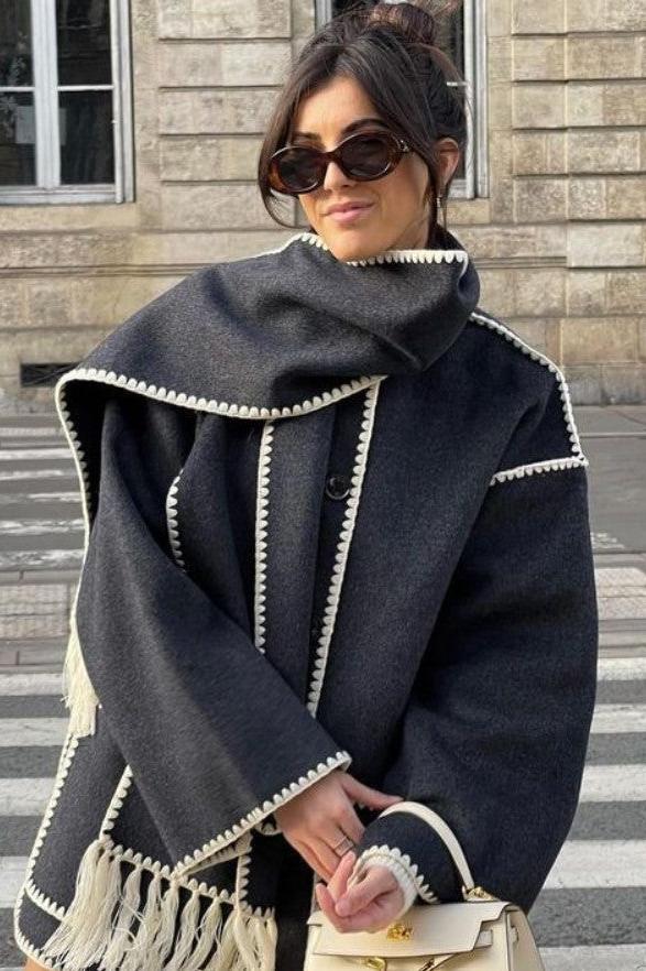 Leonie - Fringed Scarf Jacket