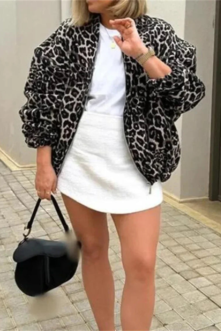 Summer - Leopard Bomber Jacket
