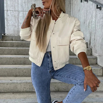 Lizzie - Cropped Bomber Jacket