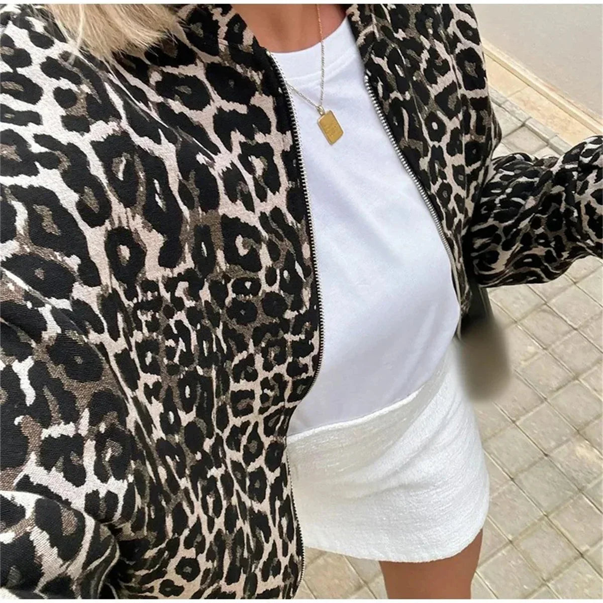 Summer - Leopard Bomber Jacket